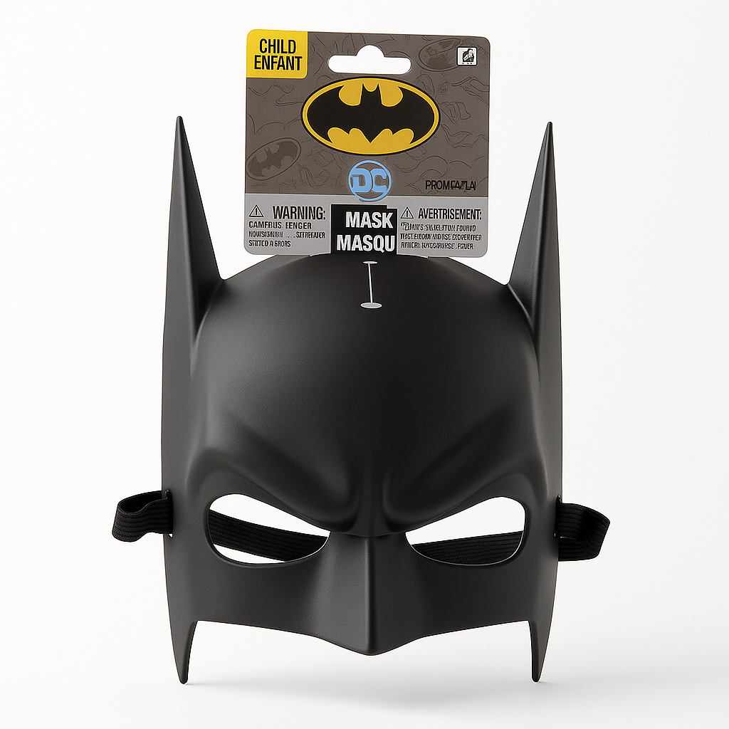 Batman Child Half Face Mask - Costume Accessory