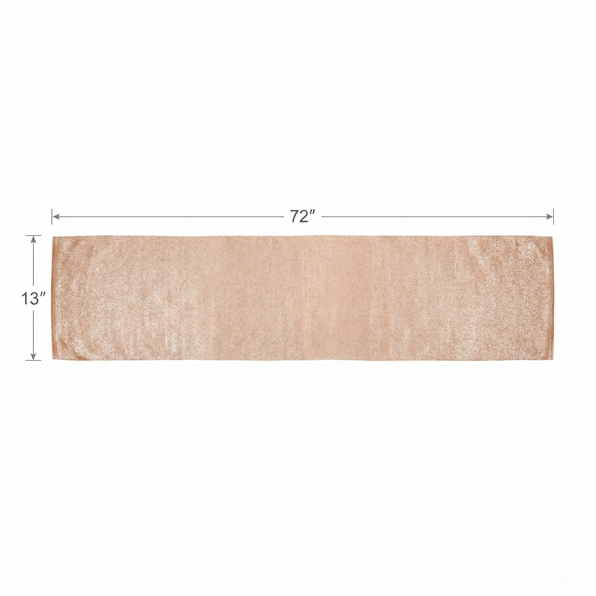 Premium Rose Gold Fabric Table Runner - 13" x 72"