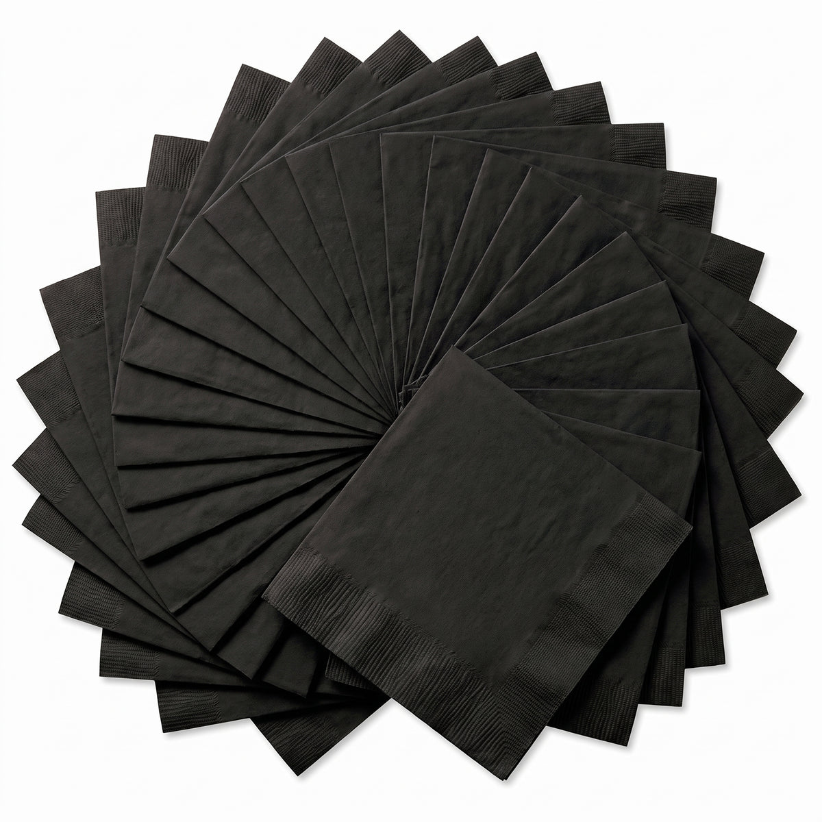 Go Brightly Black Luncheon Napkins - 6.5 In. X 6.5 In. | 32 Count
