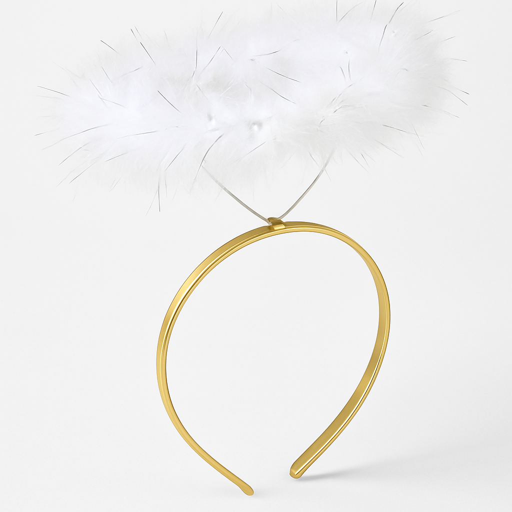 Light-Up Angel Halo Headband - White and Gold