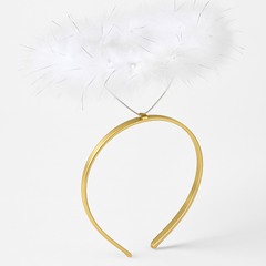 Light-Up Angel Halo Headband - White and Gold