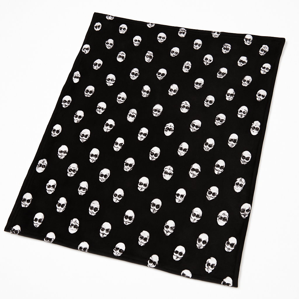 Spooky Skulls Halloween Throw Blanket