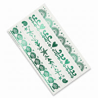 Shimmering Mermaid Bracelet Temporary Tattoos - 8 Pack