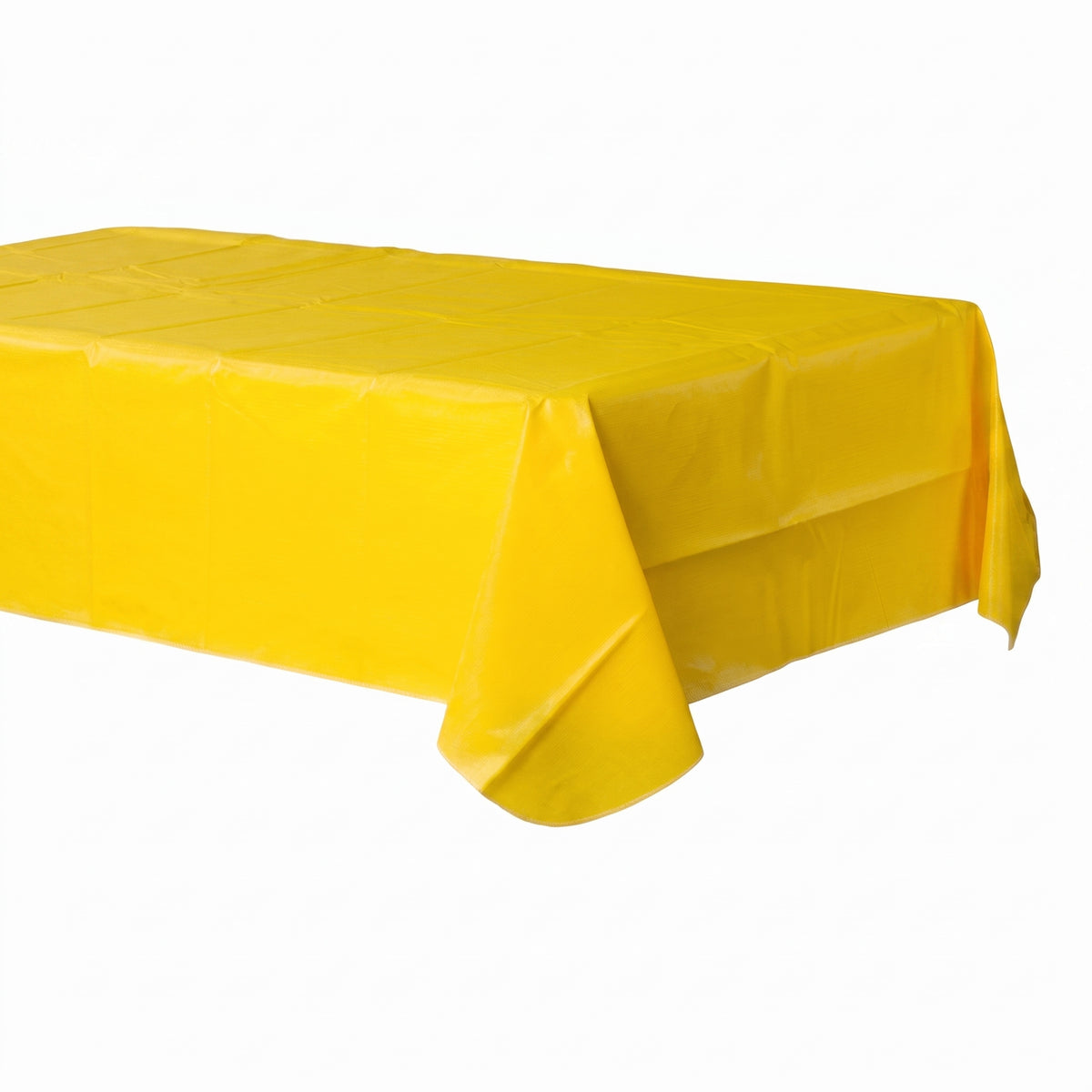 Vibrant Yellow Plastic Table Cover - 54" x 108"