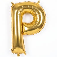 Gold Foil Letter 'P' Air-Filled Balloon