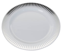 9 In. Silver Radial Design Plates | 10 Count