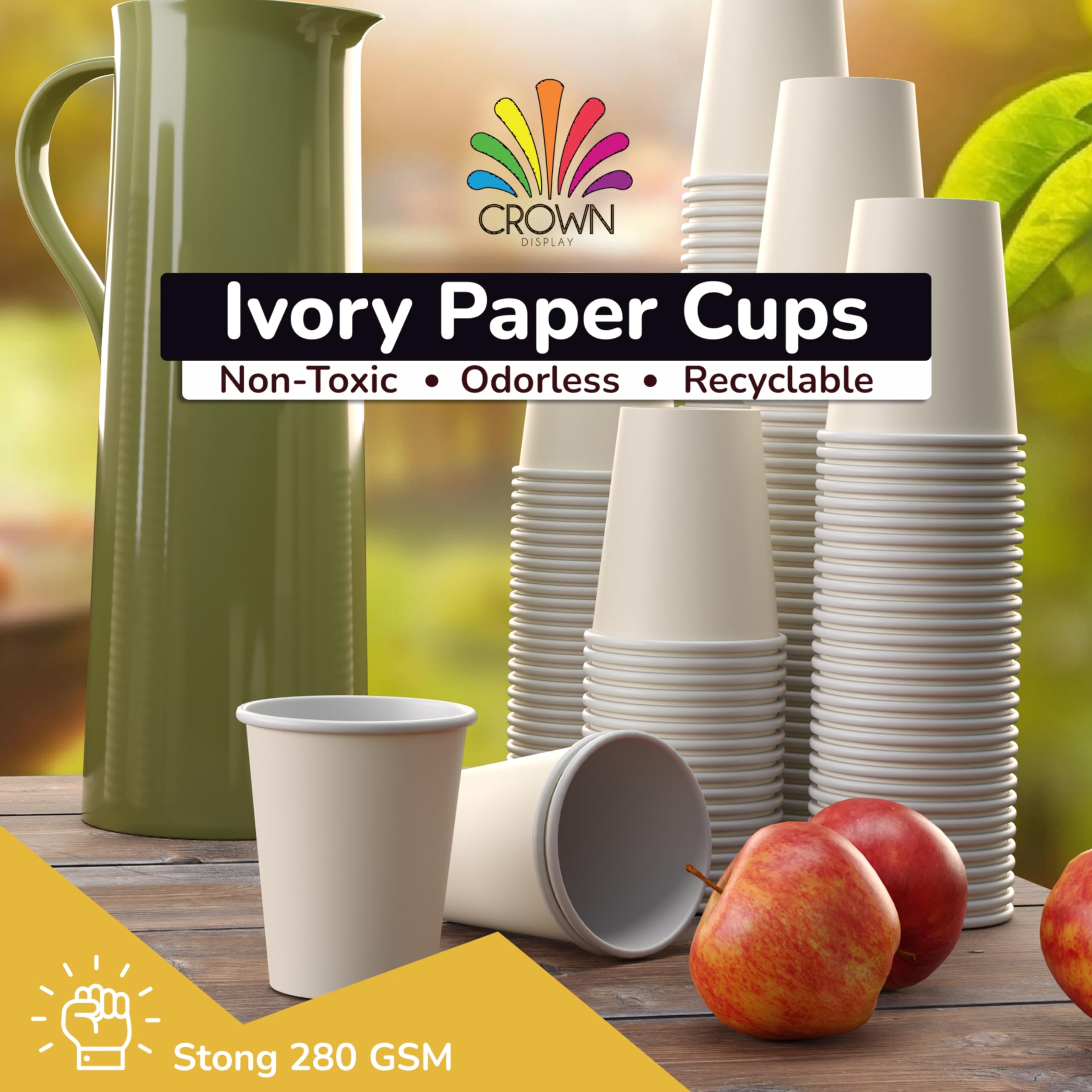 9 Oz. Ivory Paper Cups | Case of 1000
