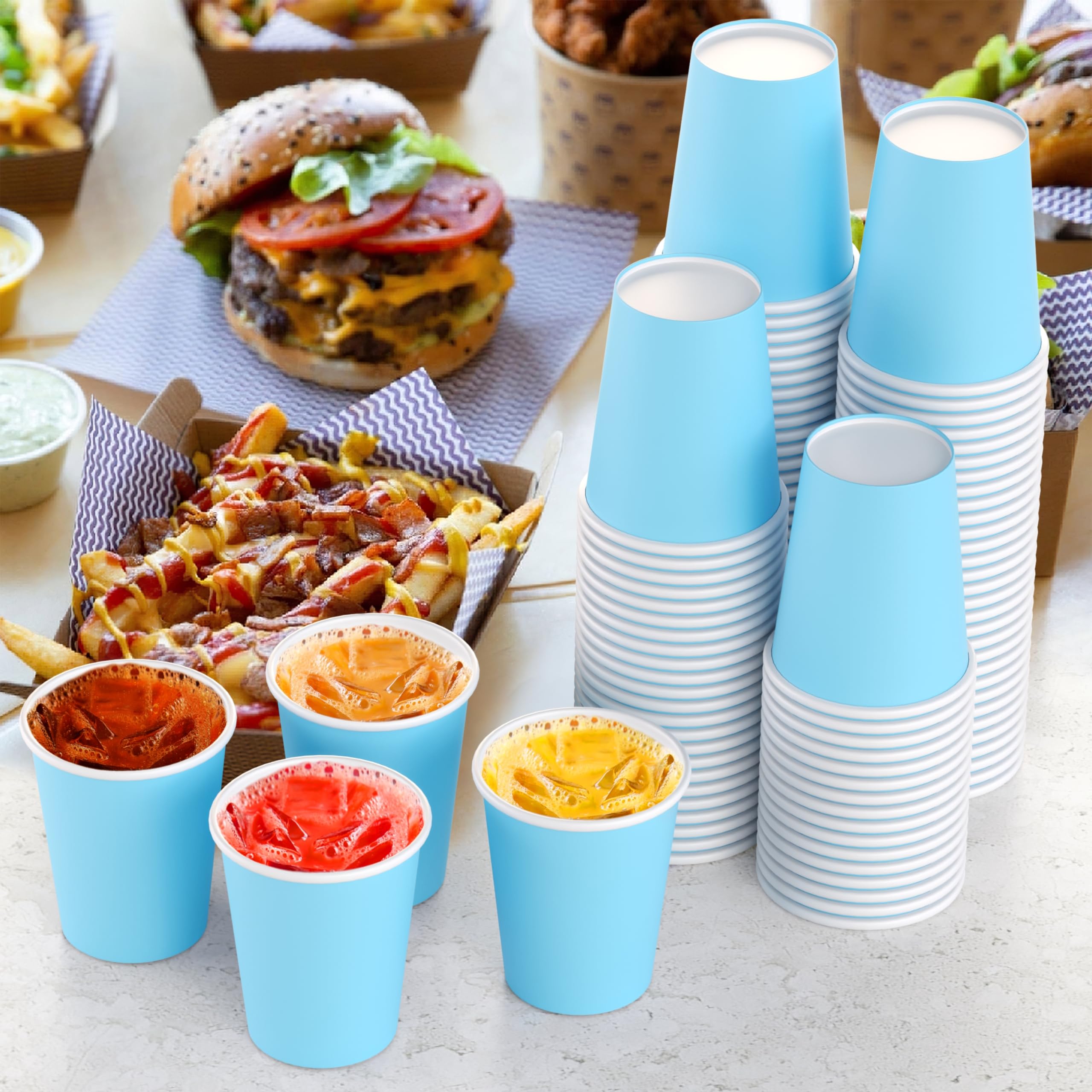 9 Oz. Light Blue Paper Cups | Case of 1000