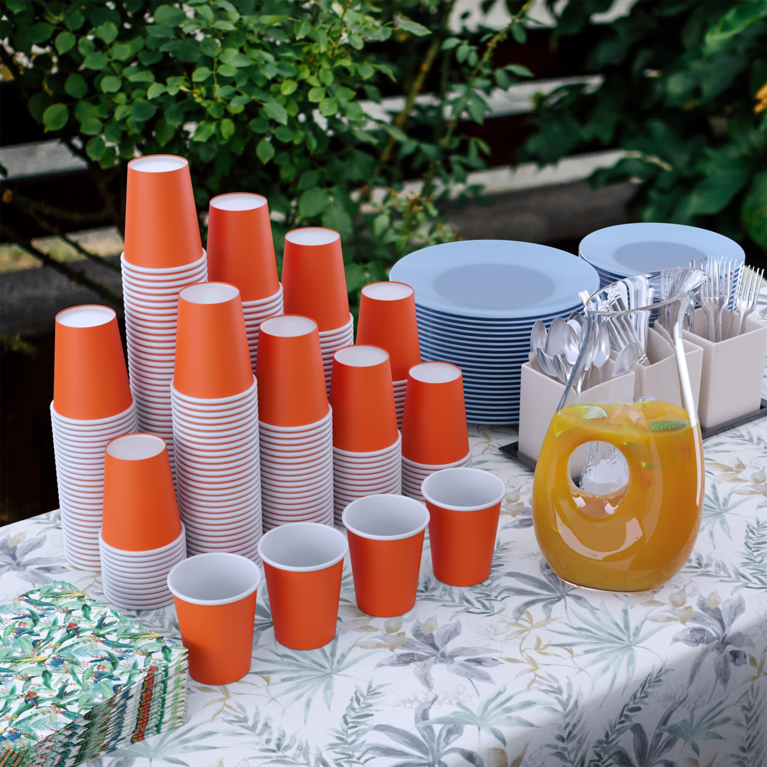 9 Oz. Orange Paper Cups | Case of 1000