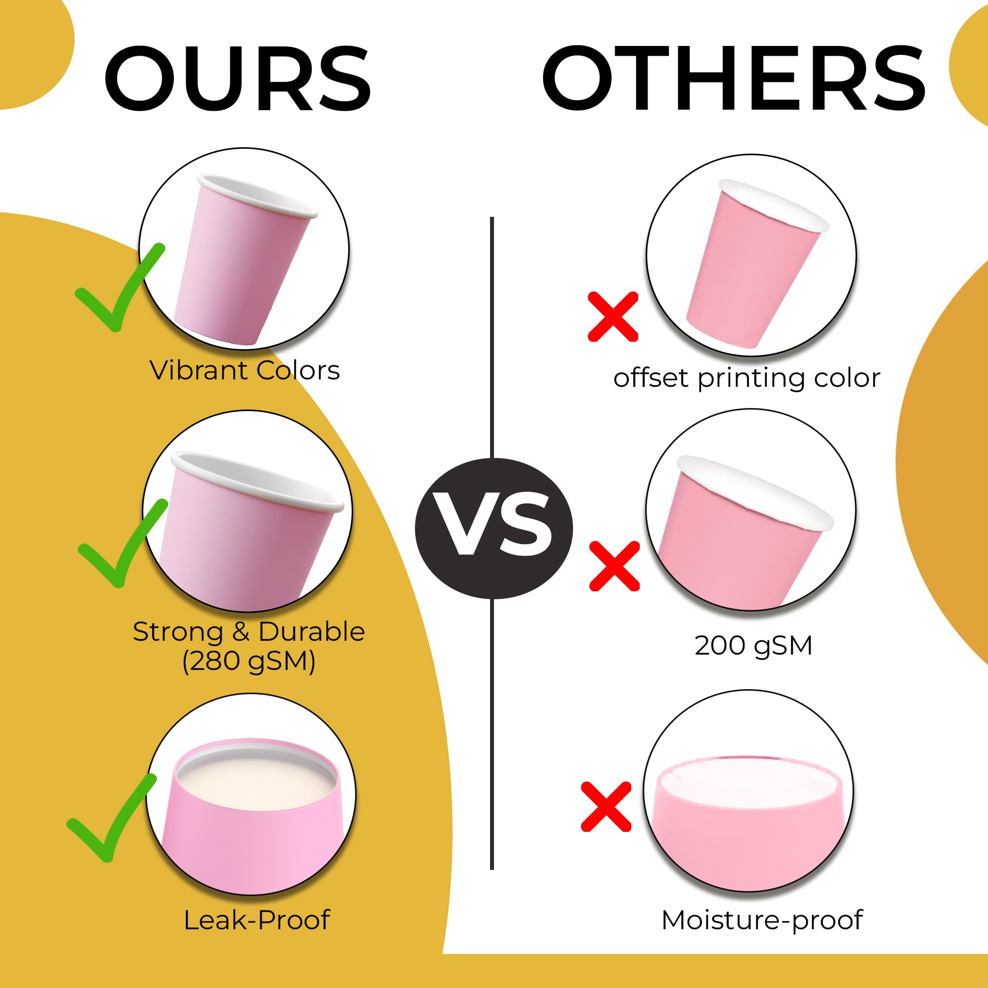 9 Oz. Pink Paper Cups | Case of 1000