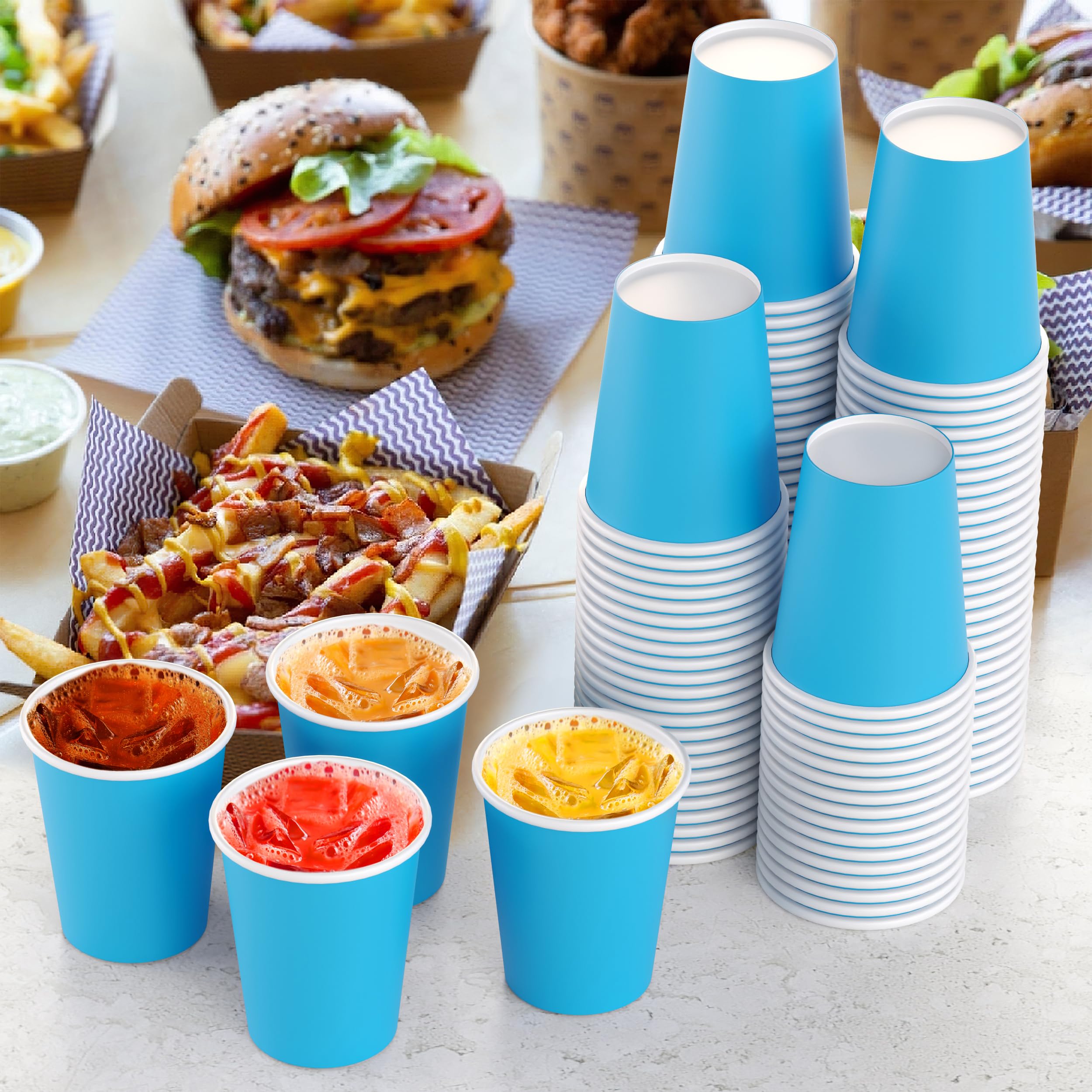 Unleashed - 9 Oz. Turquiose Paper Cups - 100 Ct.
