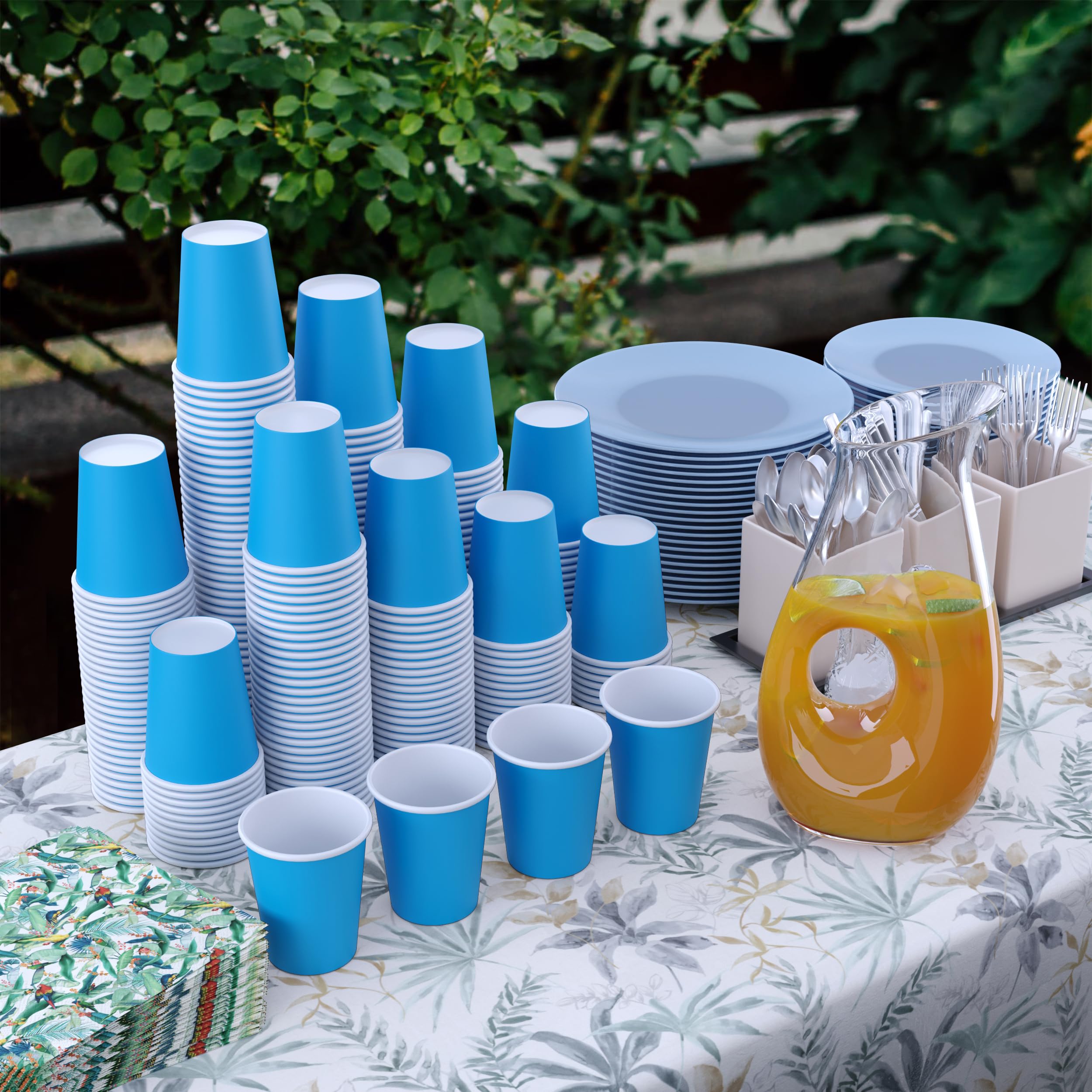 9 Oz. Turquoise Paper Cups | Case of 1000
