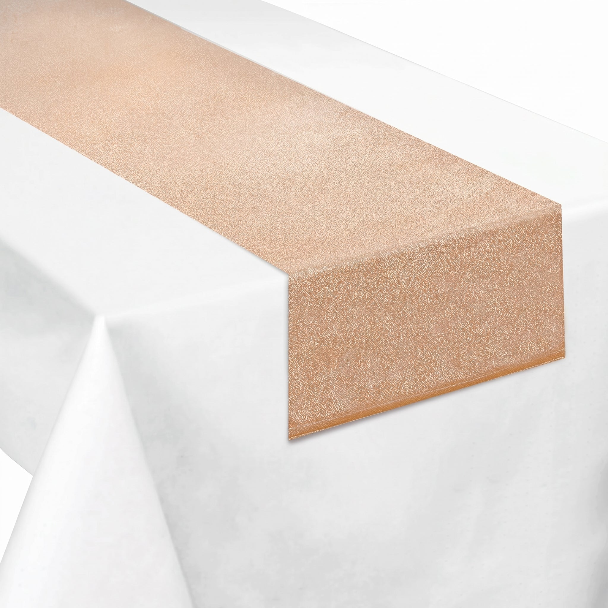 Premium Rose Gold Fabric Table Runner - 13" x 72"