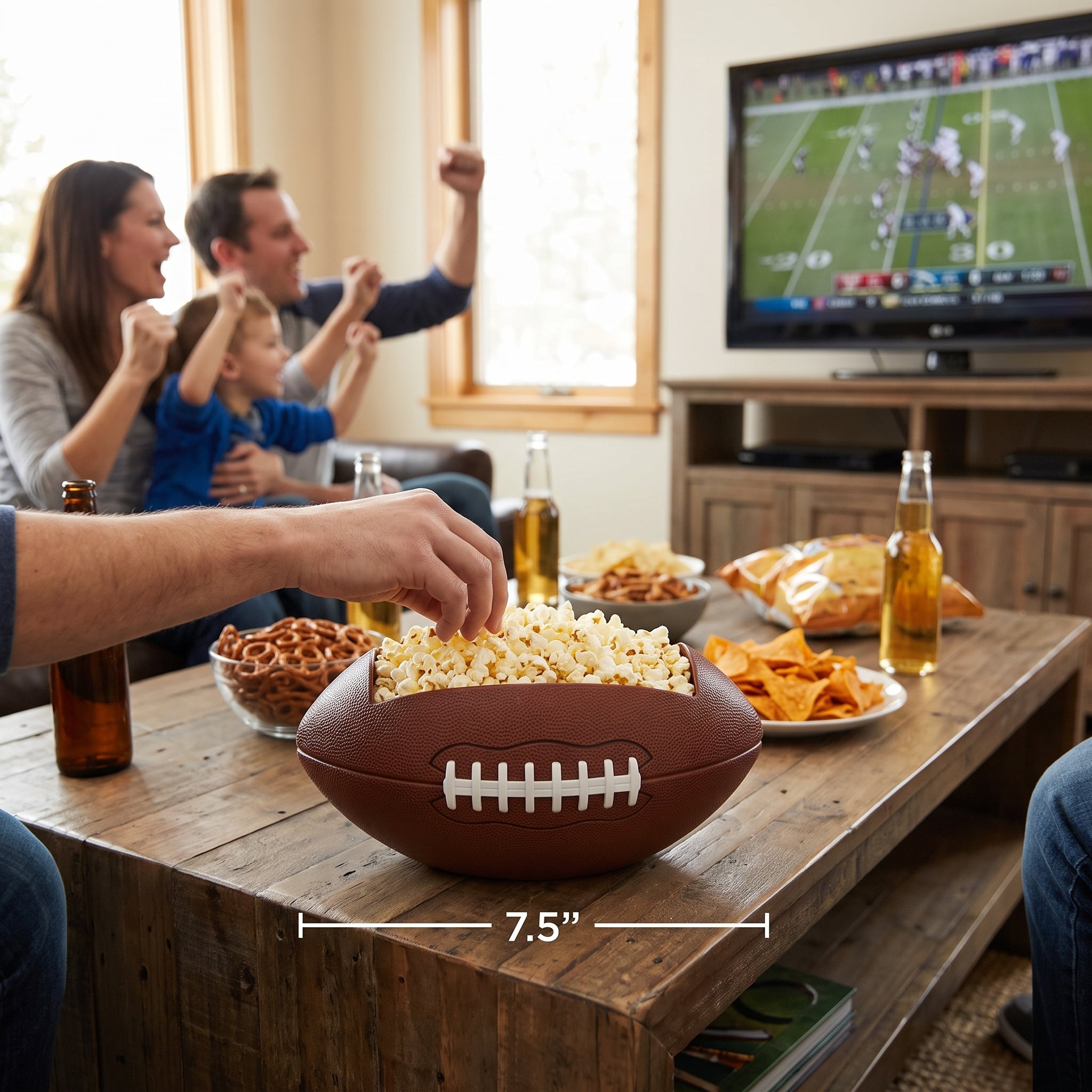 Large Football Popcorn Snack Boxes, 8-Pack