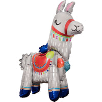 Whimsical Llama Foil Balloon Sitter