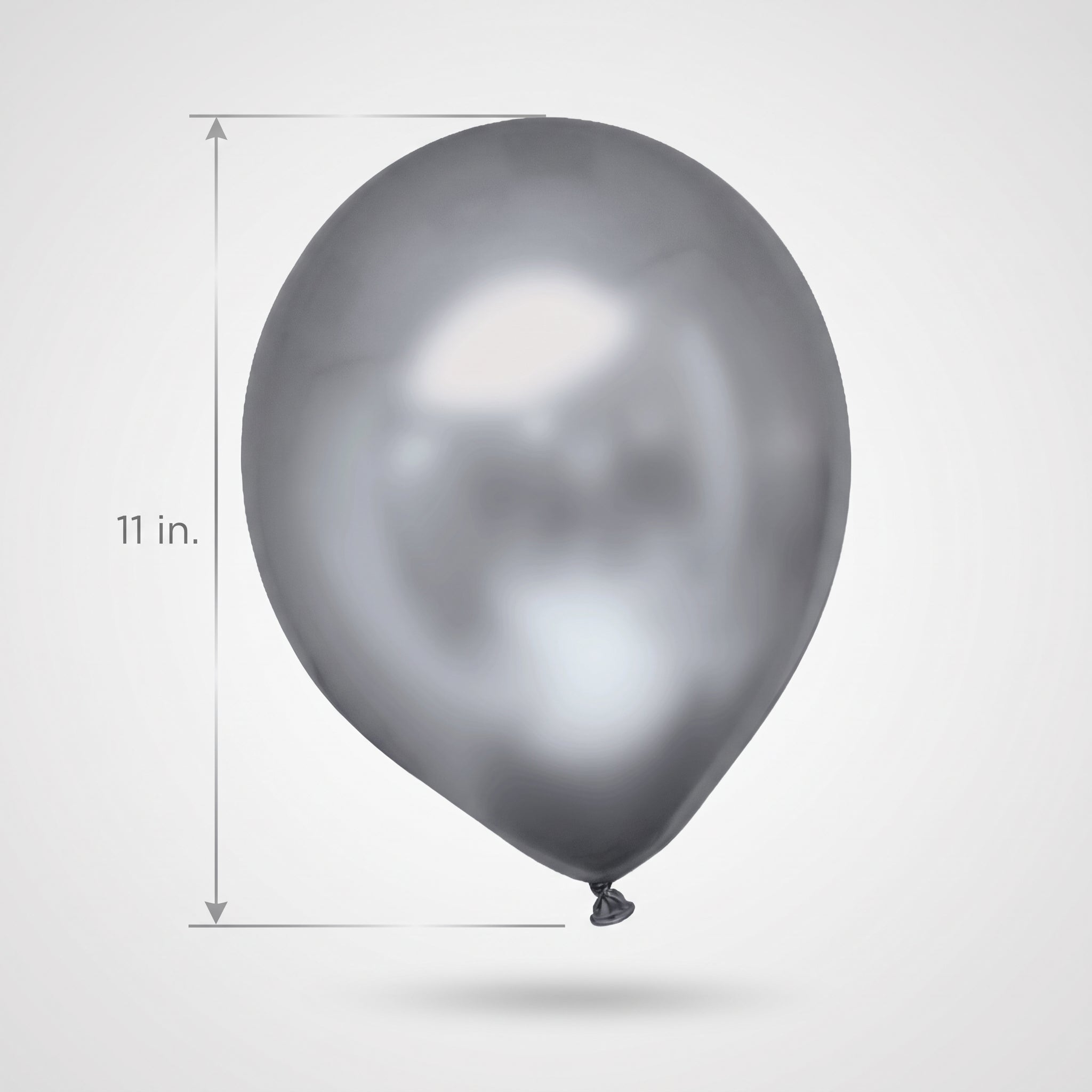 100ct 11" Silver Latex Balloons - Elegant Metallic Shine