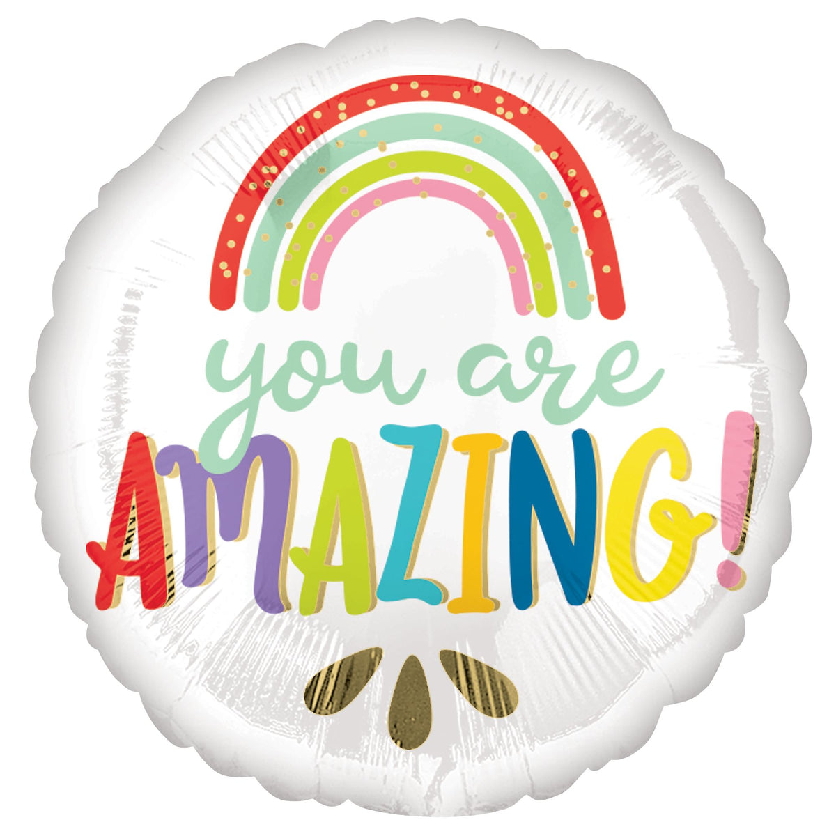 "You Are Amazing" Rainbow Foil Balloon - 18-Inch