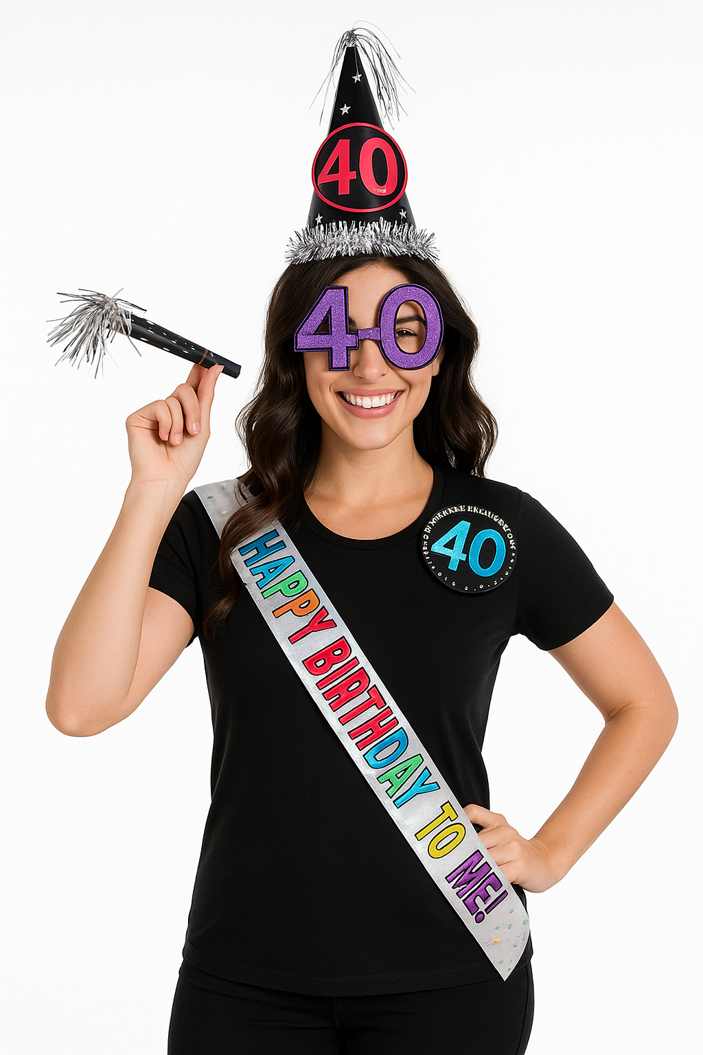 40th Birthday Celebration Accessory Kit - 6 Pieces