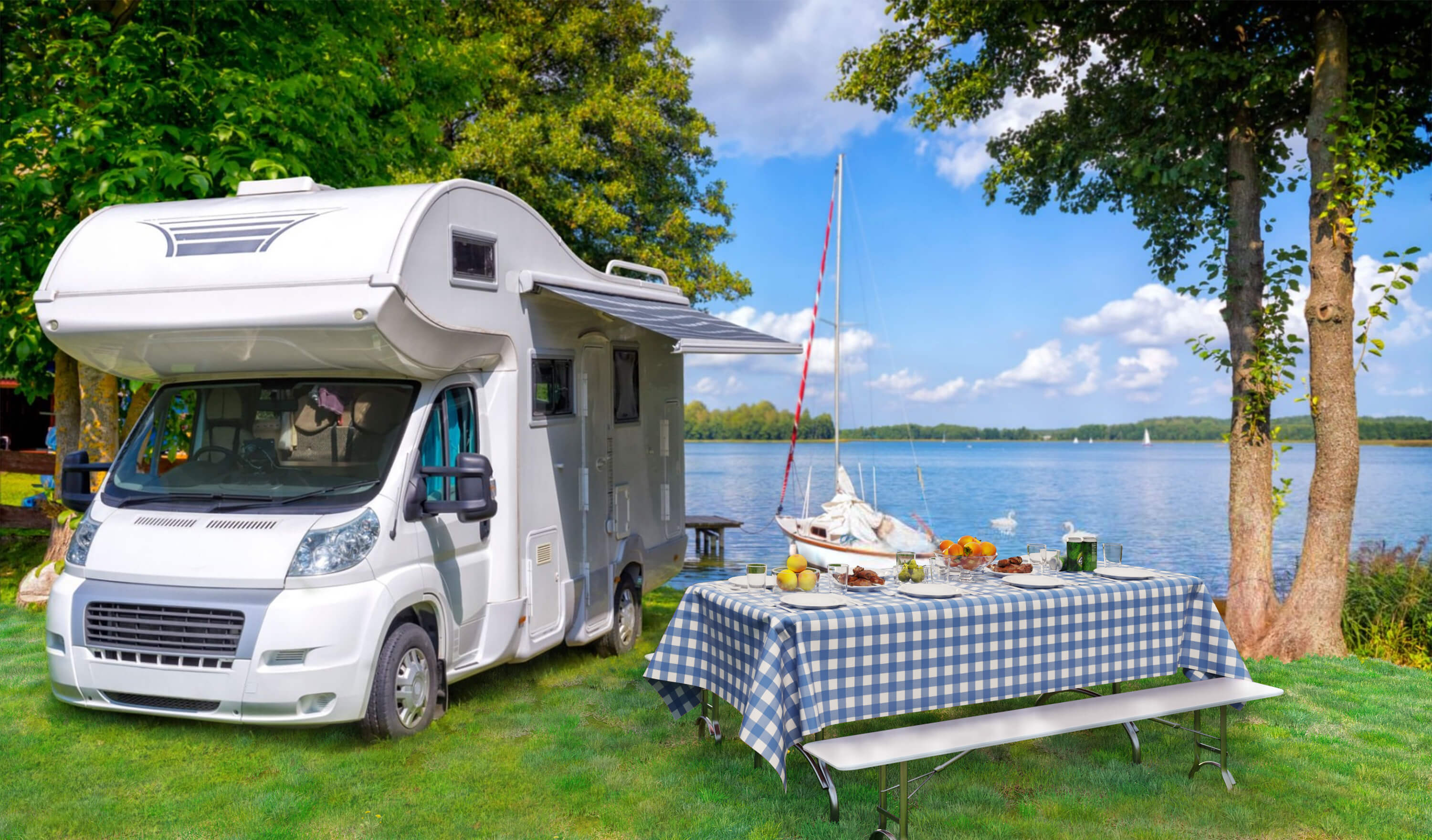 Blue Gingham Plastic Table Covers | 6 Pack - 54 In. x 108 In.