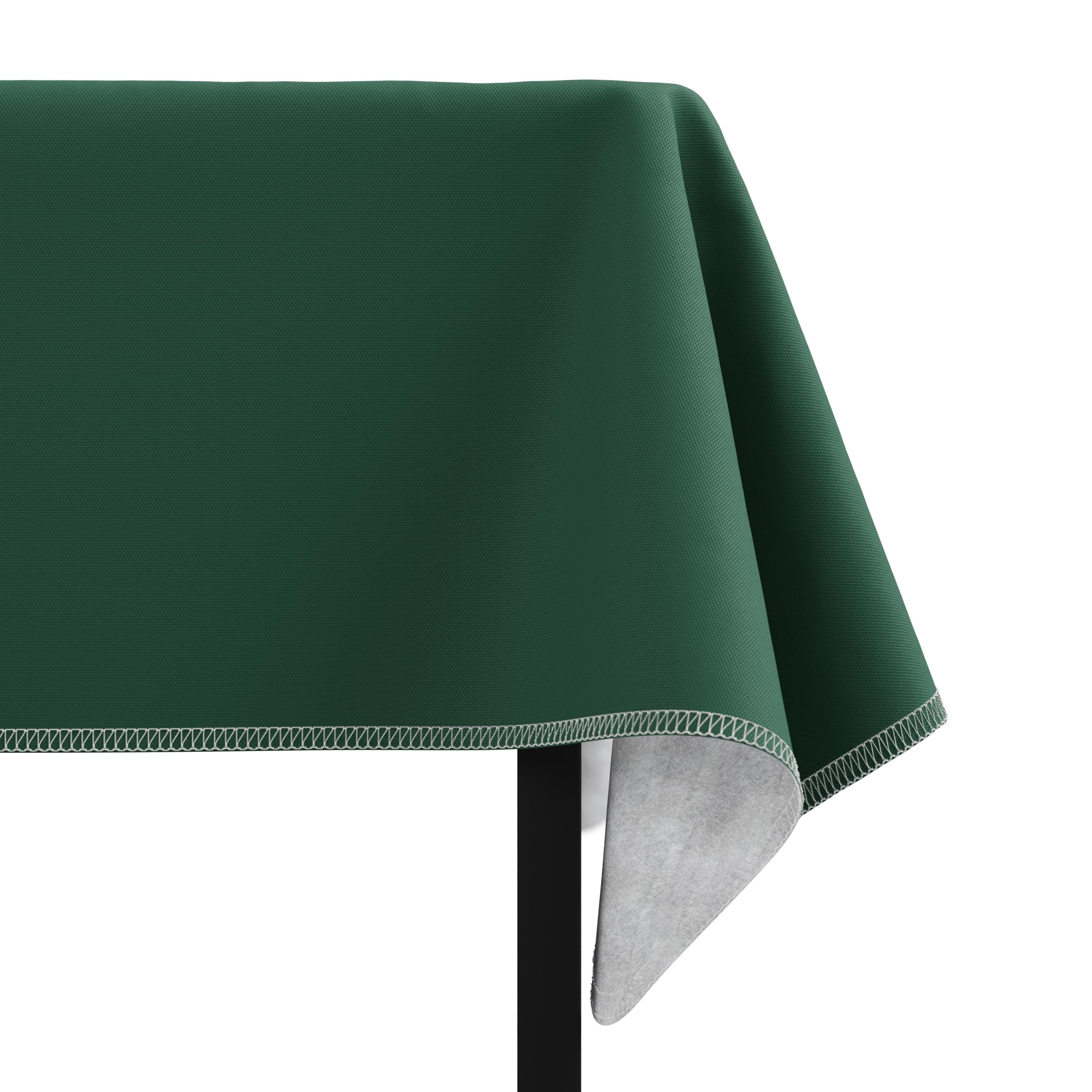 Dark Green Flannel Backed Plastic Table Cover 54 In. x 108 In. | Case of 36 - 54 In. x 108 In.