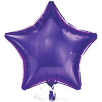 Purple Star Metallic Foil Balloon - 18 Inch