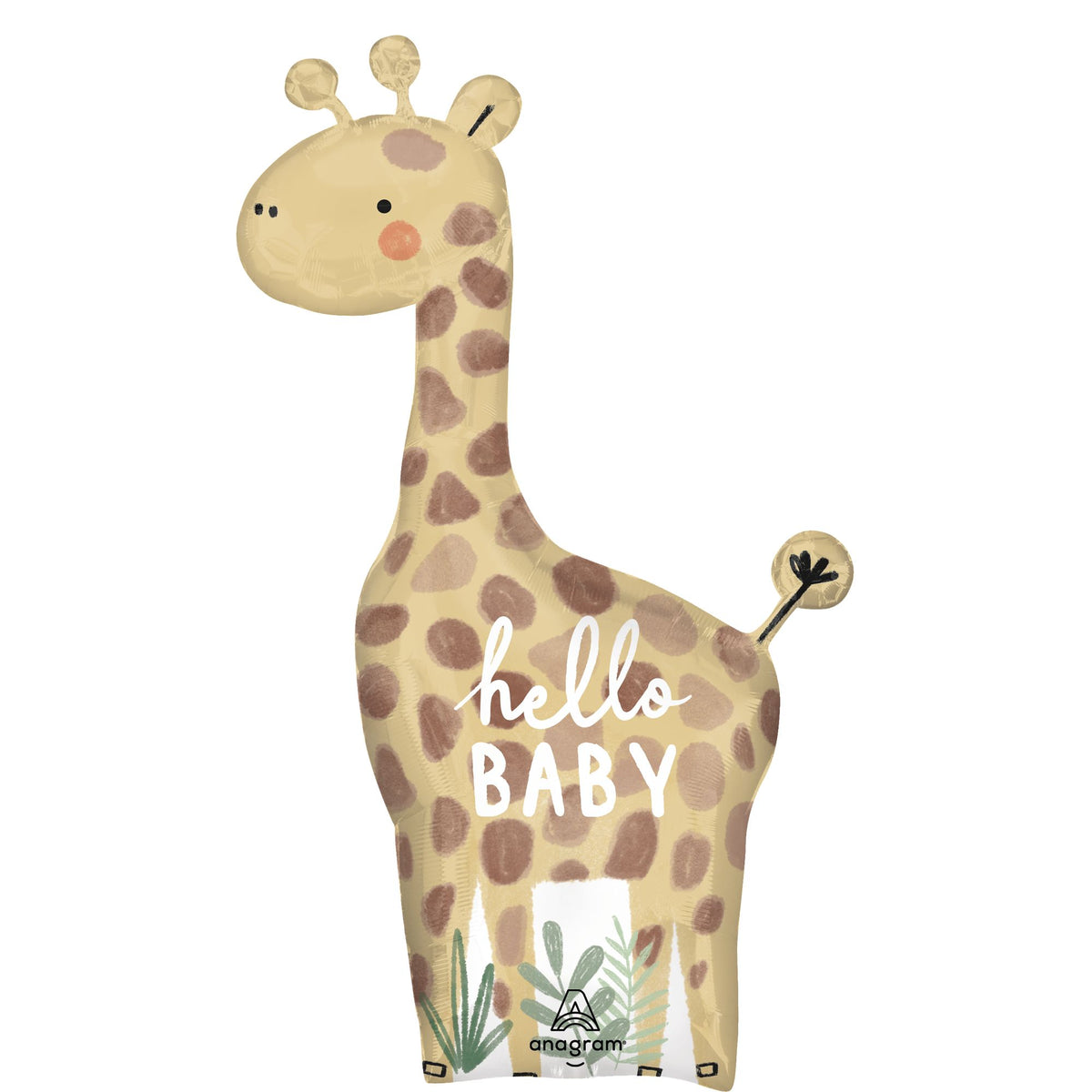 Soft Jungle Baby Giraffe Foil Super Shape Balloon