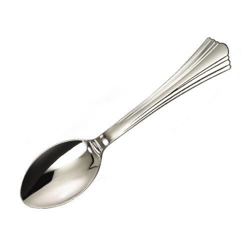 Reflections Silver Plastic Tea Spoons | 40 Count