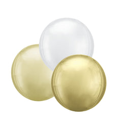 Golden Orbz Foil Geometric Balloons