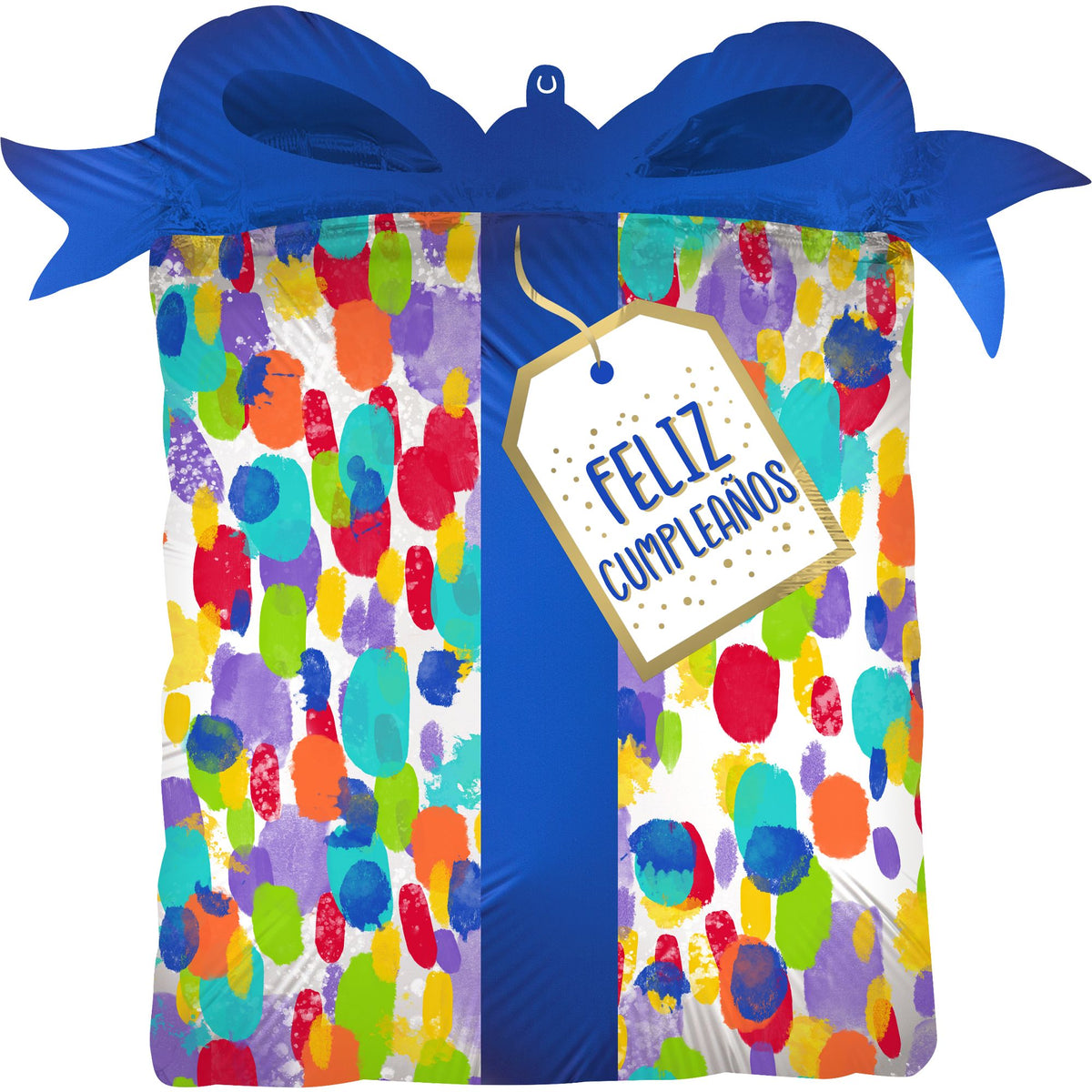 Colorful Birthday Gift-Shaped Foil Balloon