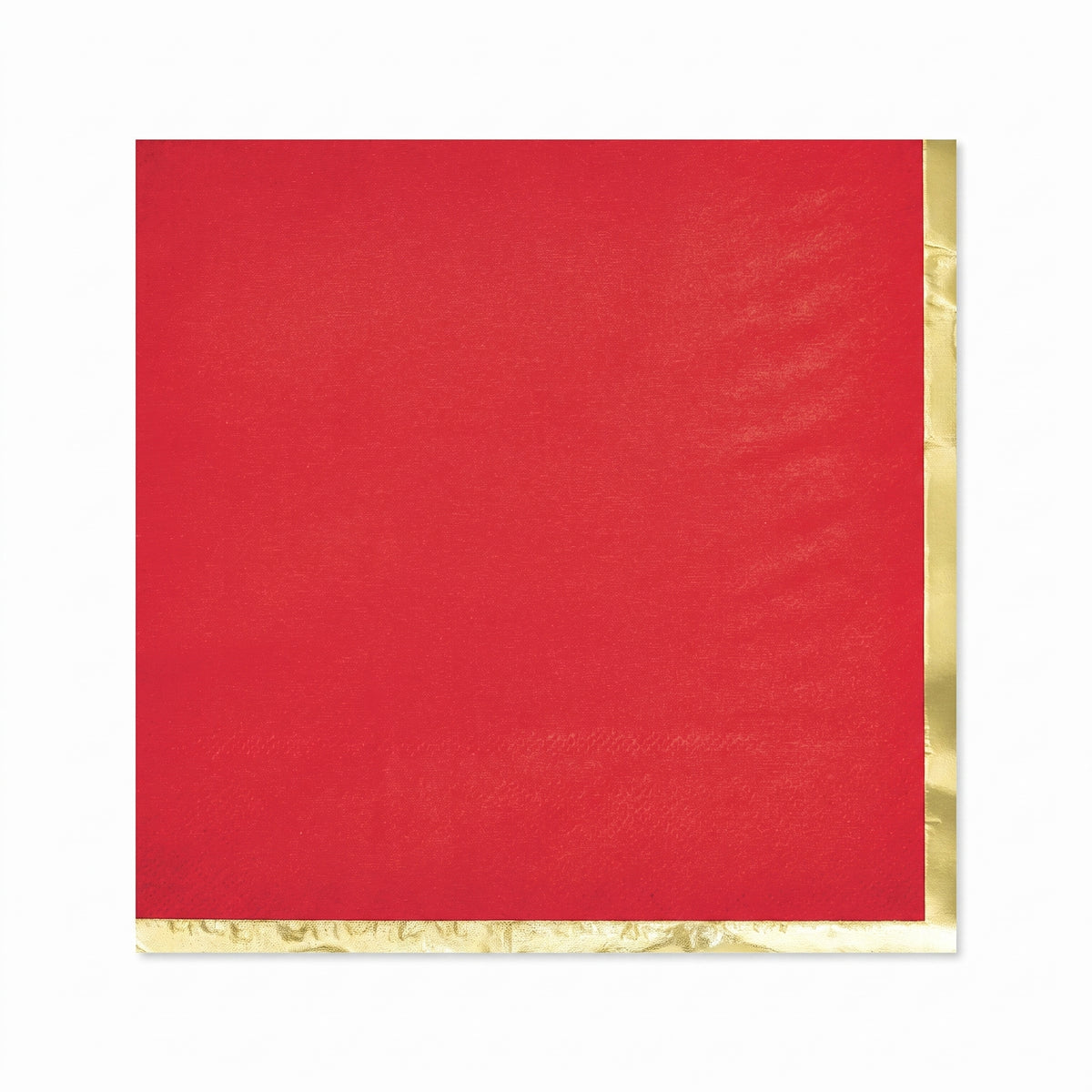 Vibrant Red Hot Stamped Luncheon Napkins - 6.5 In. X 6.5 In.