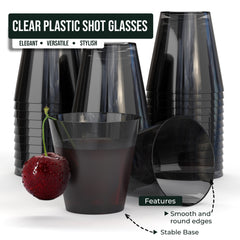 2 Oz. Smokey Plastic Shot Glasses - 100 Ct.