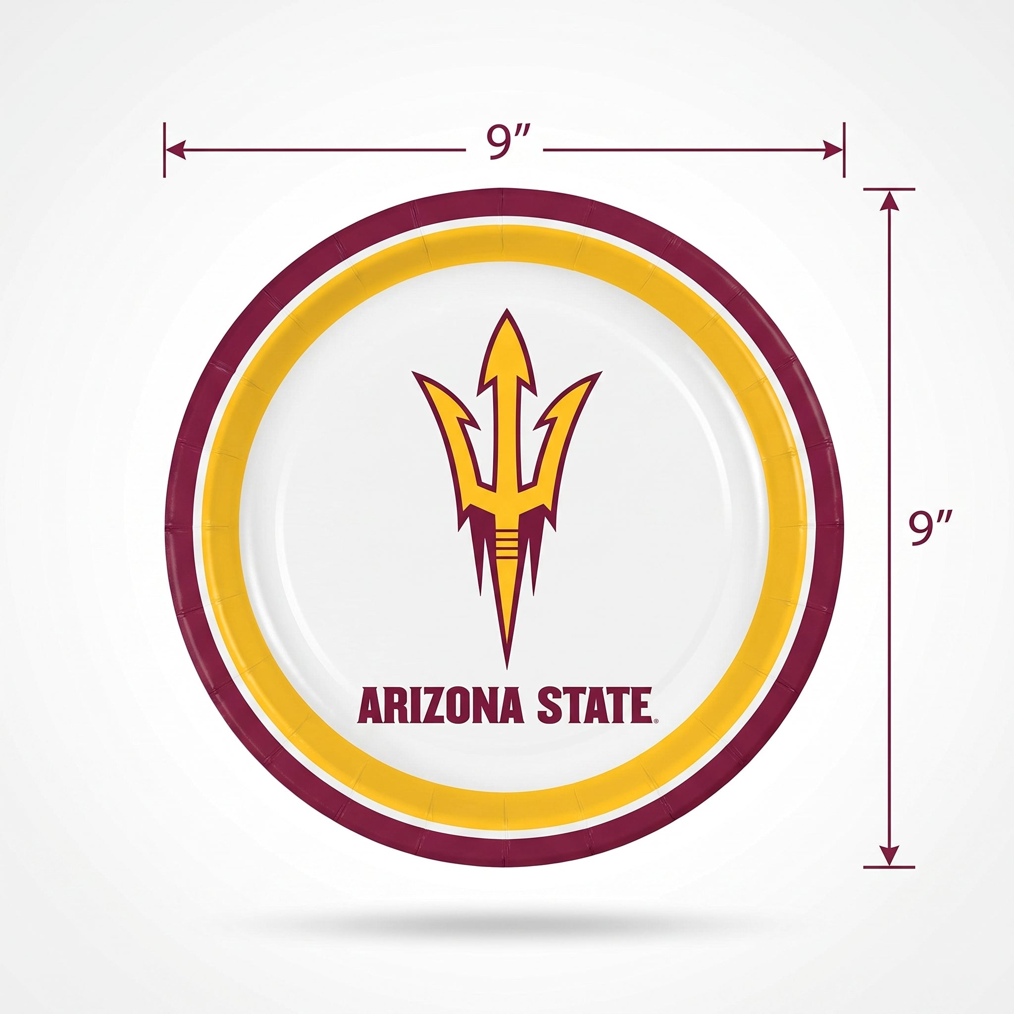 Arizona State Sun Devils 9-Inch Party Plates - 10 Count