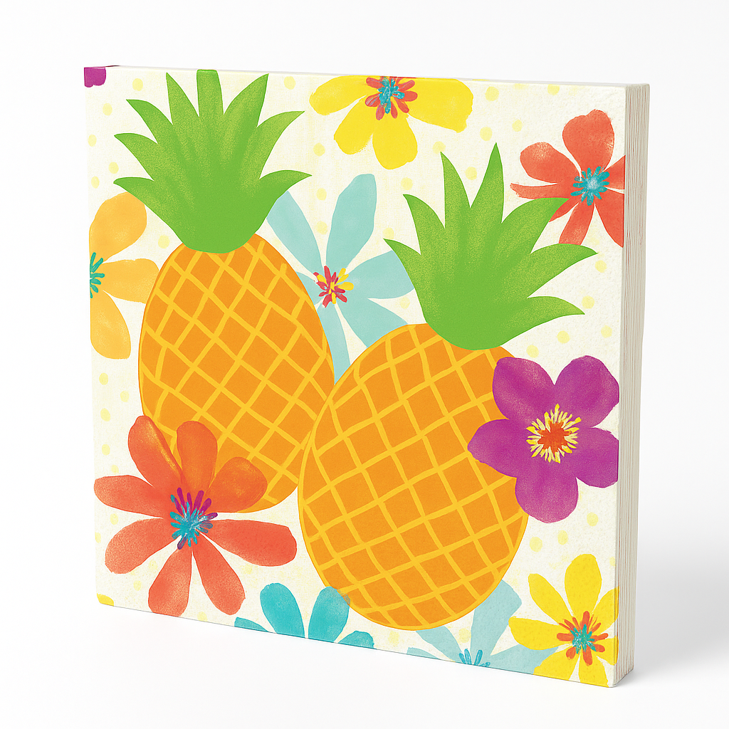 Tropical Pineapple Party Beverage Napkins