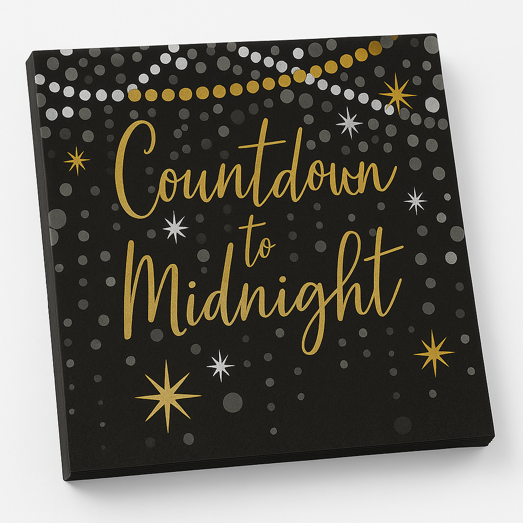 Midnight Hour New Year's Eve Beverage Napkins