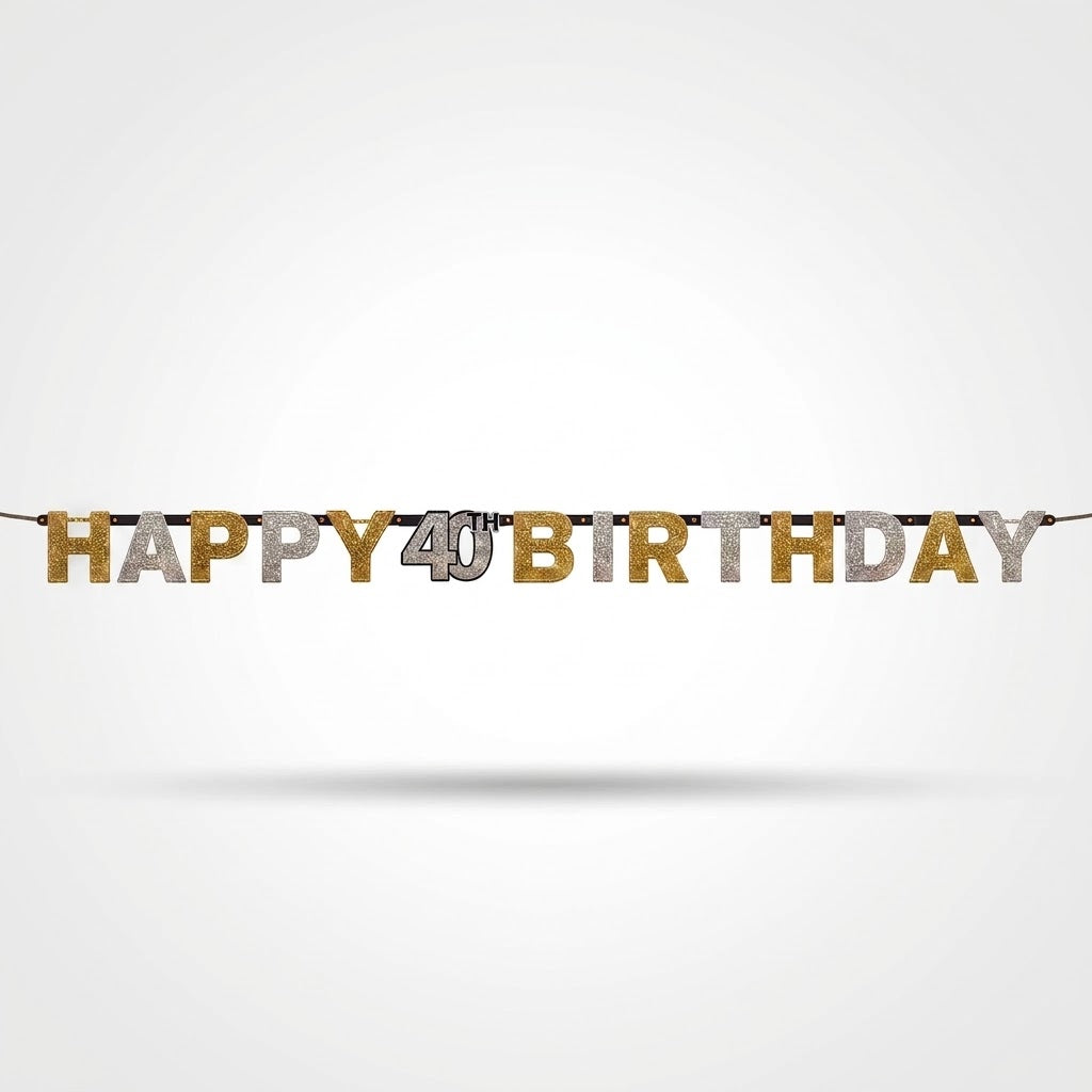 Prismatic 40th Birthday Celebration Banner