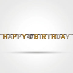 Prismatic 40th Birthday Celebration Banner