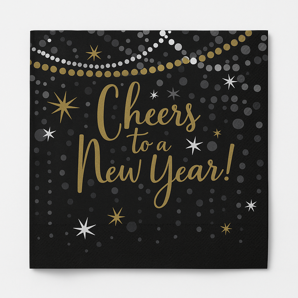 Midnight Hour New Year's Eve Luncheon Napkins