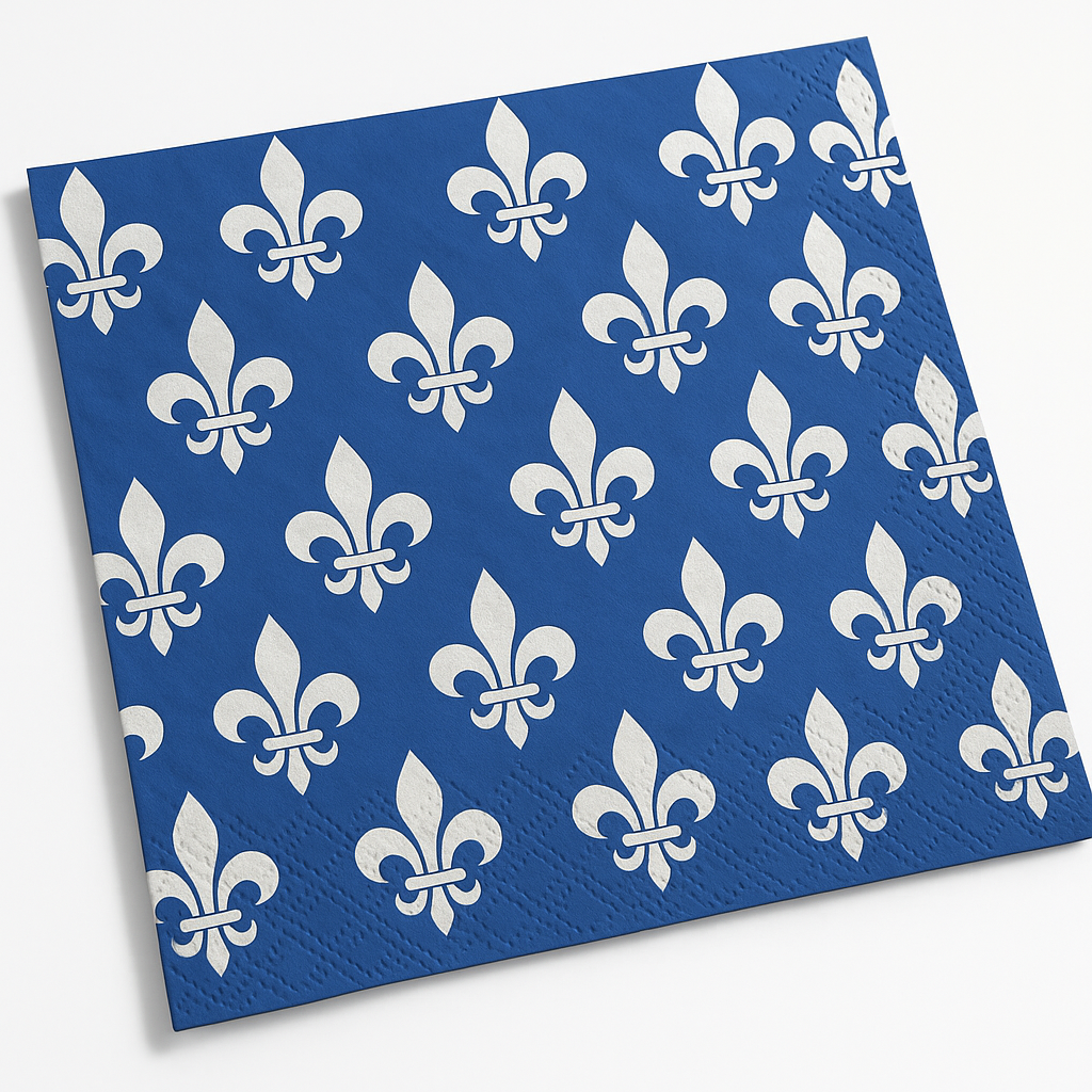 Canadian National Day Fleur-de-lis Luncheon Napkins