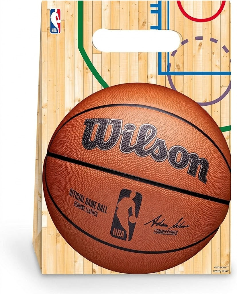 NBA Wilson Basketball Party Favor Loot Bags - 8 Pack