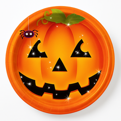 Perfect Pumpkin Halloween Paper Plates - 6.75"