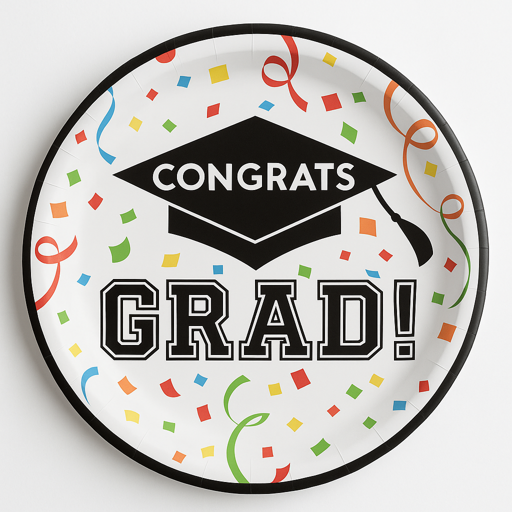 Congrats Grad! 6.75" Graduation Paper Plates