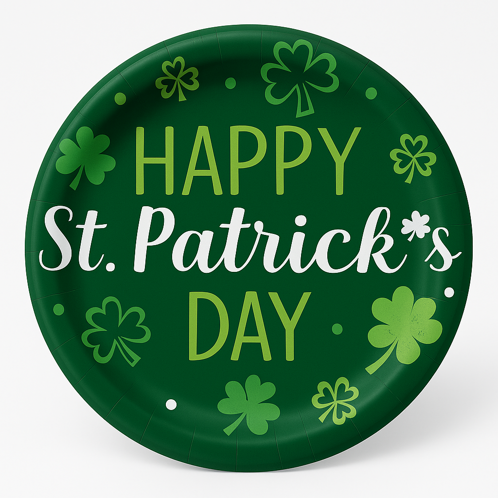 St. Patrick's Day Irish Blessings Paper Plates - 6.75"