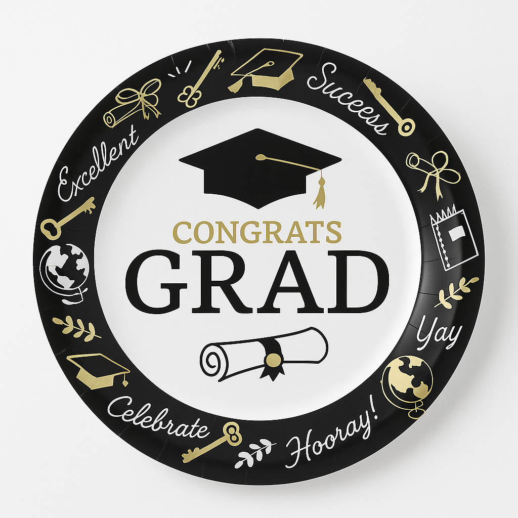Glad to Be a Grad 8.5" Graduation Paper Plates