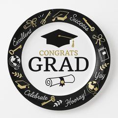 Glad to Be a Grad 8.5" Graduation Paper Plates