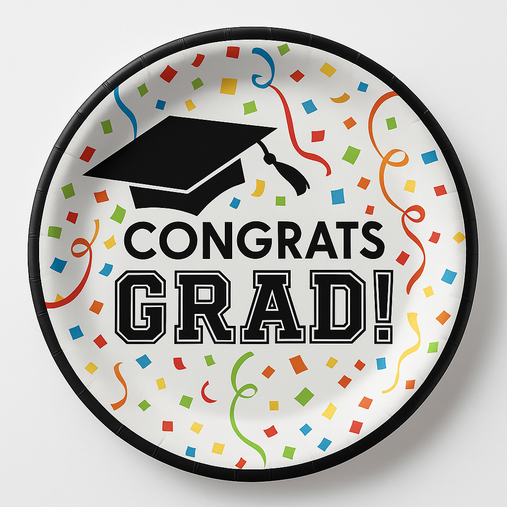 Congrats Grad 8.5" Paper Plates