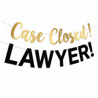 "Case Closed!" Law School Graduation Banner