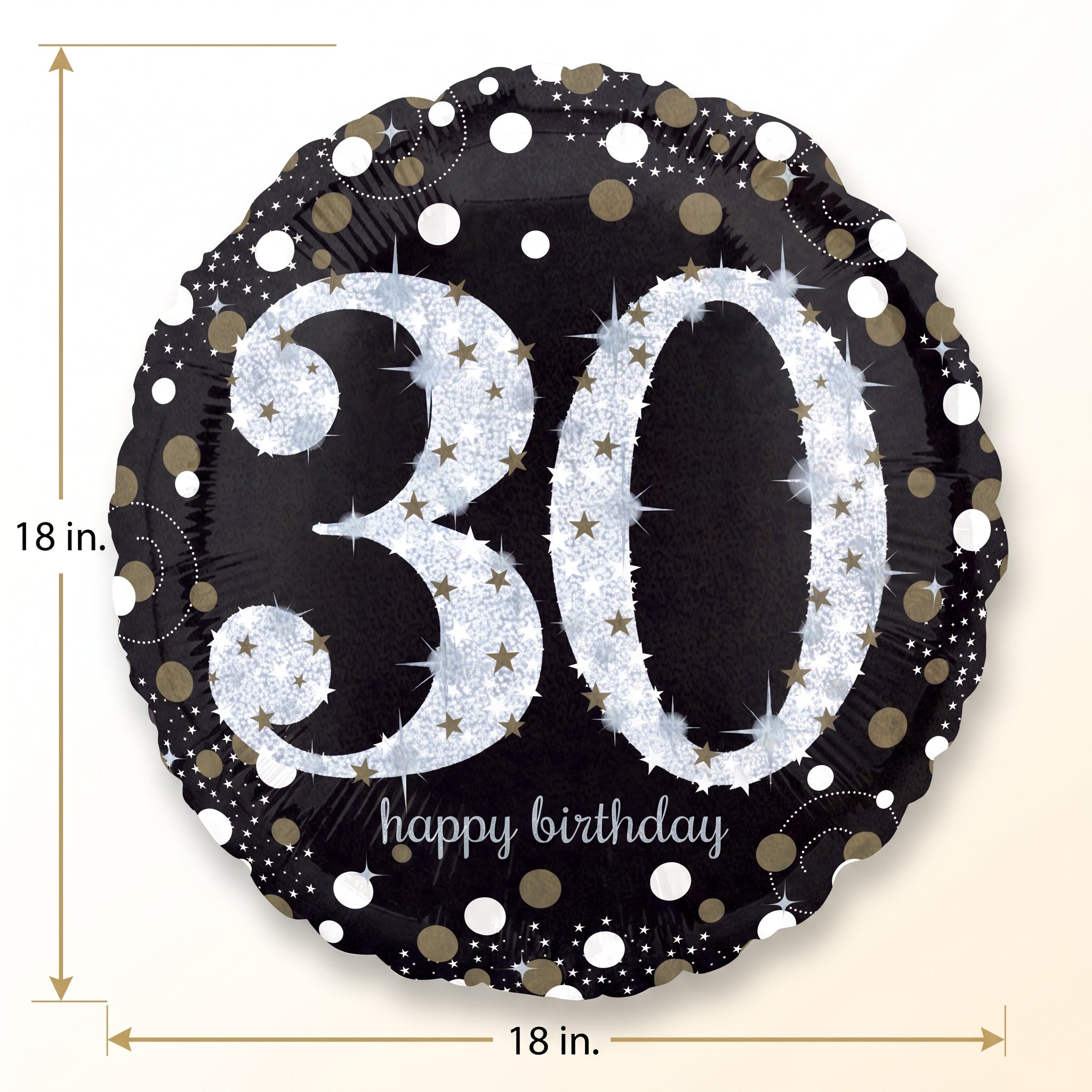 Sparkling 30th Birthday 18" Foil Balloon