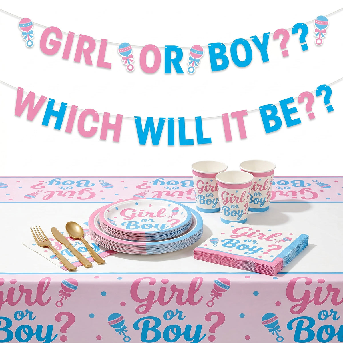 Gender Reveal Party Kit | For 16 Guests