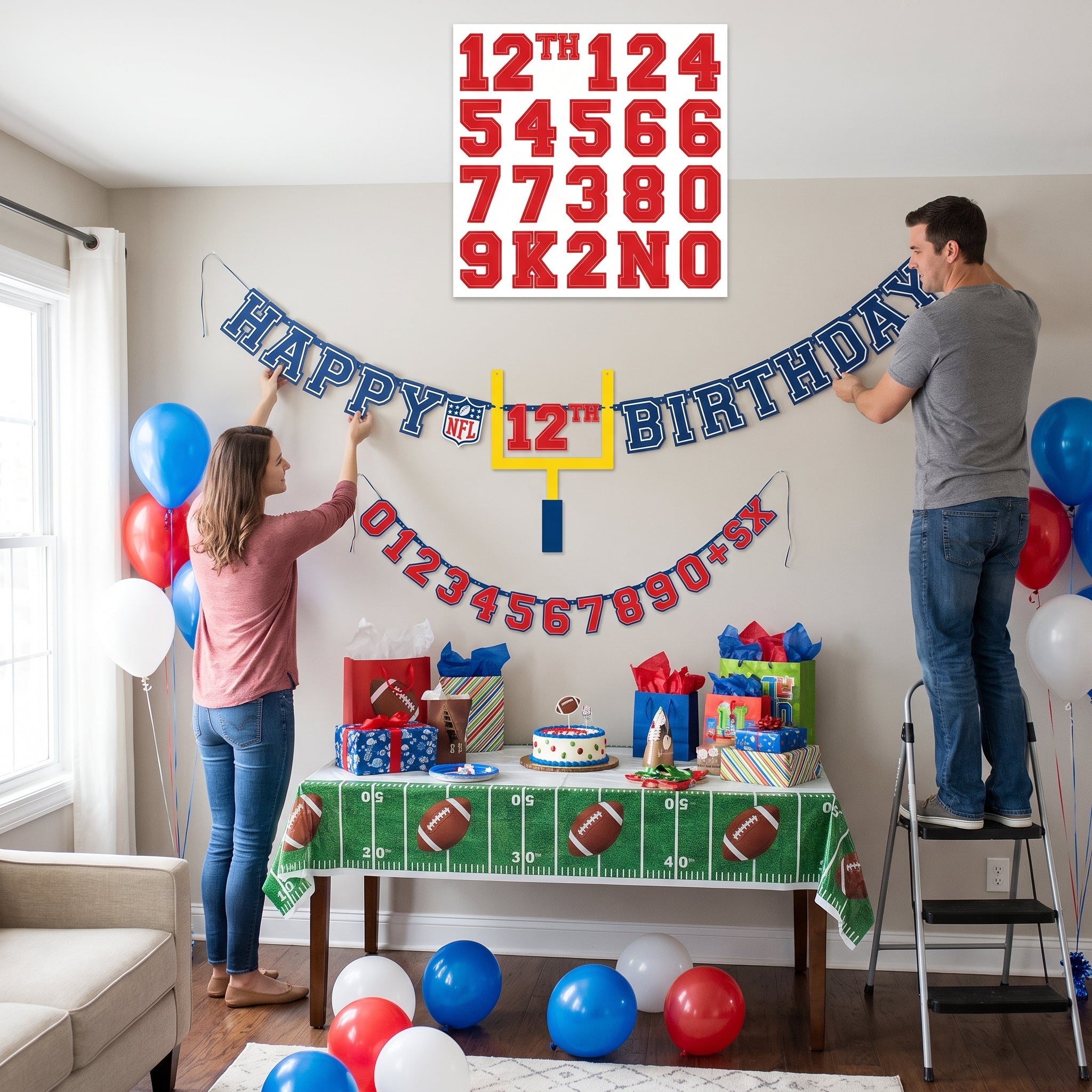 NFL Drive Customizable "Happy Birthday" Banner