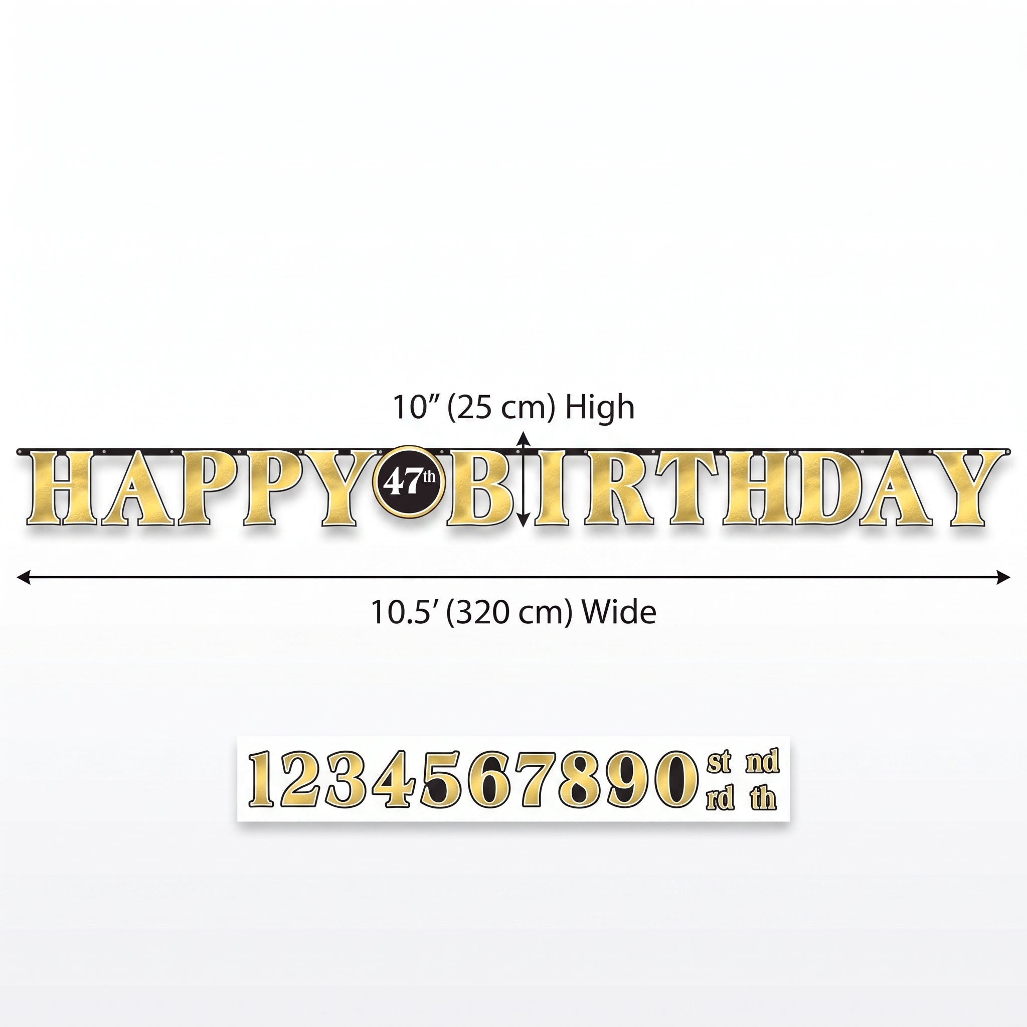 Better with Age Customizable "Happy Birthday" Banner Decoration, 10-ft